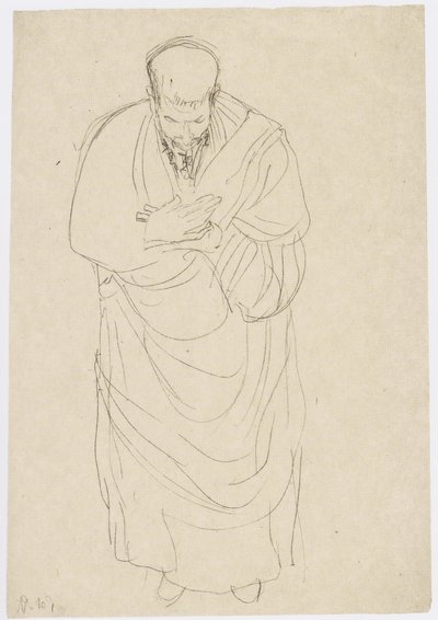 Man in Toga Bowing by Gustav Klimt